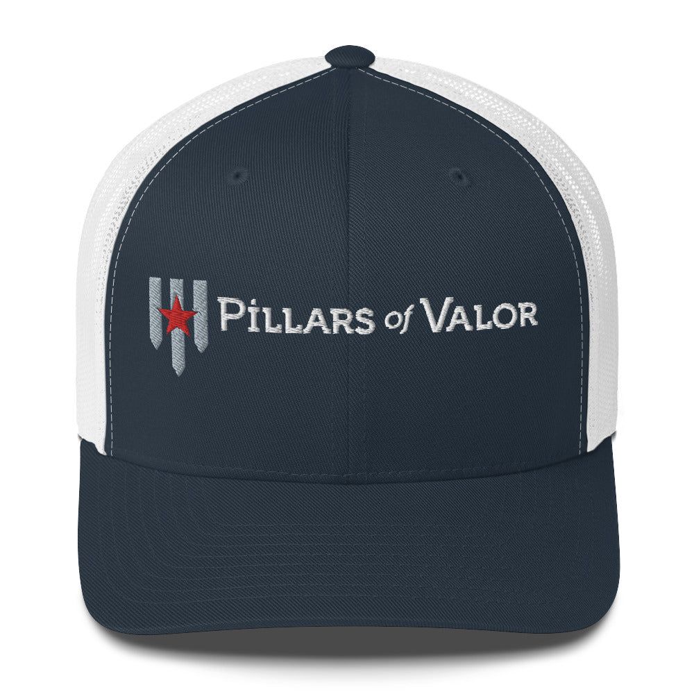 6 Panel Pillars of Valor - Trucker Cap - Pillars of Valor