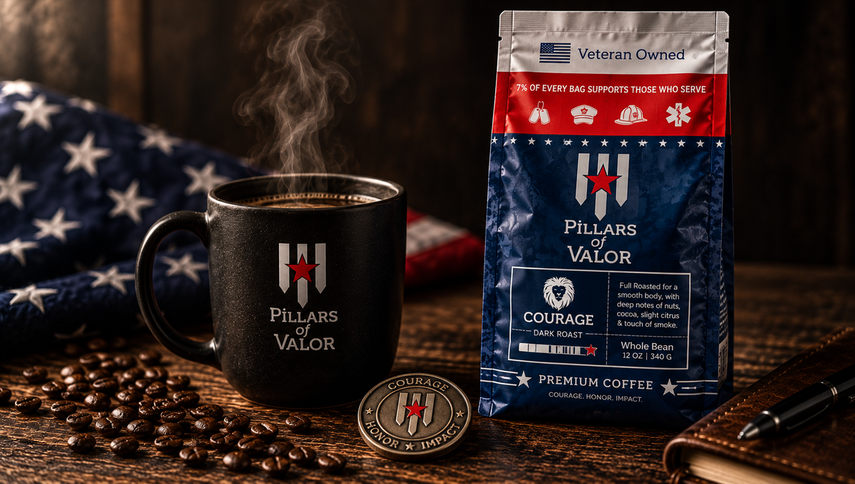 Pillars of Valor coffee and mission lifestyle