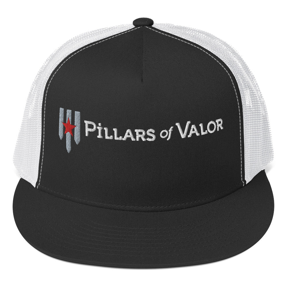 Flat Bill Pillars of Valor - Trucker Cap - Pillars of Valor