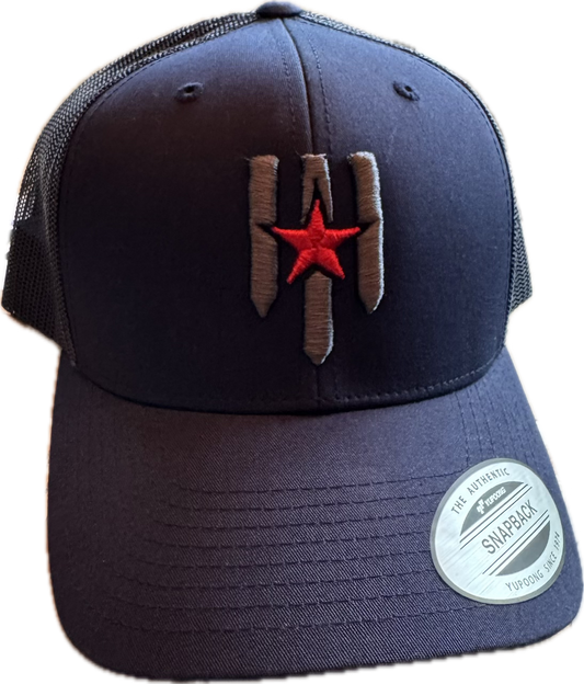 Navy POV Shield Snap Back Hat - Pillars of Valor