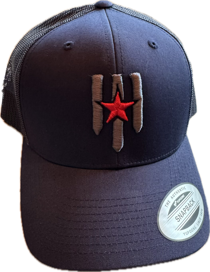 Navy POV Shield Snap Back Hat - Pillars of Valor