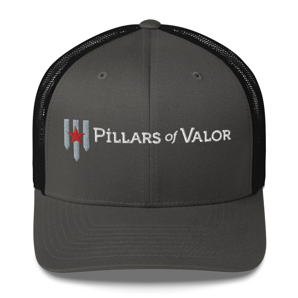 6 Panel Pillars of Valor - Trucker Cap - Pillars of Valor