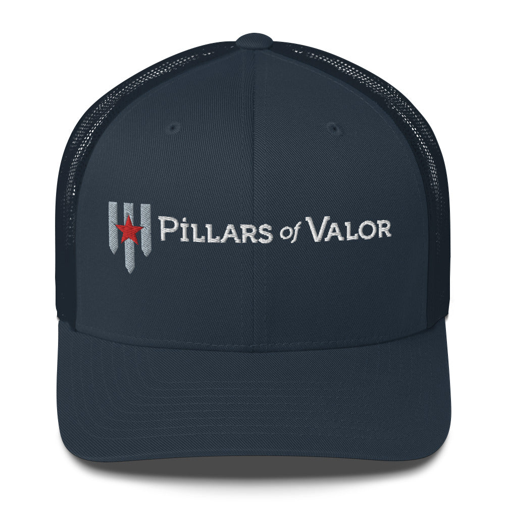 6 Panel Pillars of Valor - Trucker Cap - Pillars of Valor